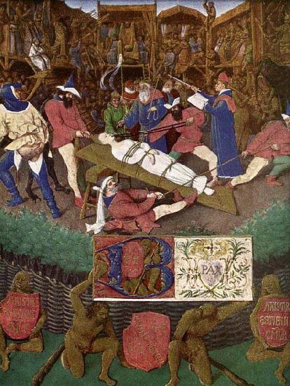 The Martyrdom of St Apollonia, Jean Fouquet